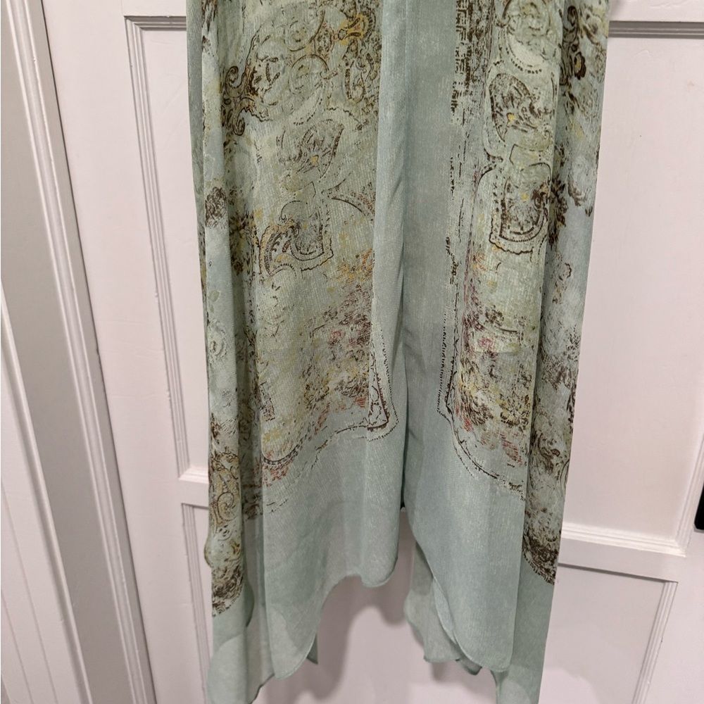 BCBGMaxAzria Asymmetrical Mint Dress with Ruffles - Picture 9 of 9